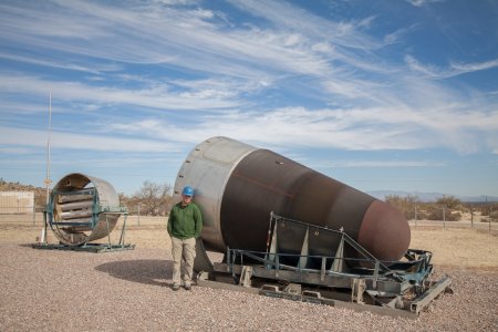 Pat bij de warhead van een Titan Missile